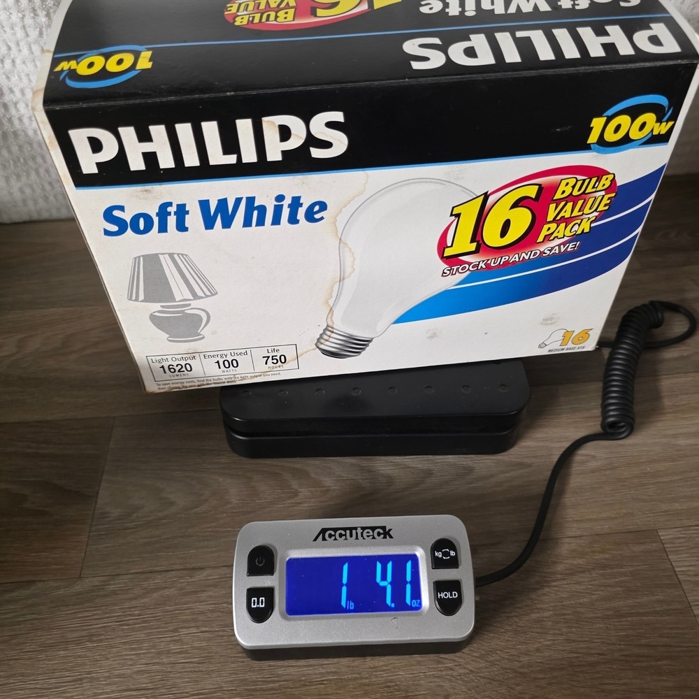 Philips A19 Soft White Light Bulbs 100 Watt 1620 Lumens 16 Count Package Non LED - Picture 7 of 7
